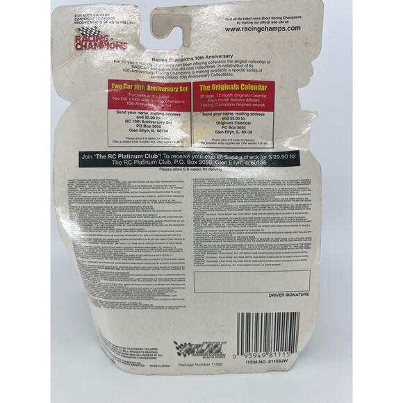 Racing Champions Nascar Sterling Marlin #40 Pick It Up Pilgrim John Wayne - Picture 3 of 3